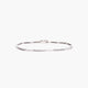 Pulsera de oro blanco 18K diamante natural 0.22 ct. 18 cm