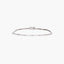 Pulsera de oro blanco 18K diamante natural 0.14 ct. 18 cm