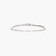Pulsera de oro blanco 18K diamante natural 0.14 ct. 18 cm