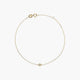 Pulsera de oro 18K diamante natural 0.04 ct. 17-19 cm