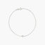 Pulsera de oro blanco 18K diamante natural 0.04 ct. 17-19 cm