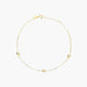 Pulsera de oro 18K diamante natural 0.08 ct. 17-19 cm