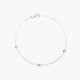 Pulsera de oro blanco 18K diamante natural 0.08 ct. 17-19 cm