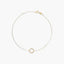 Pulsera de oro 18K diamante natural 0.09 ct. círculo 17-19 cm