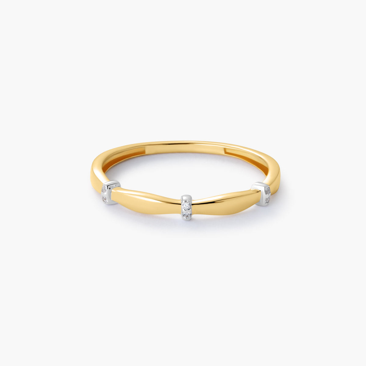 Anillo de oro 18K diamante natural 0.024 ct. 