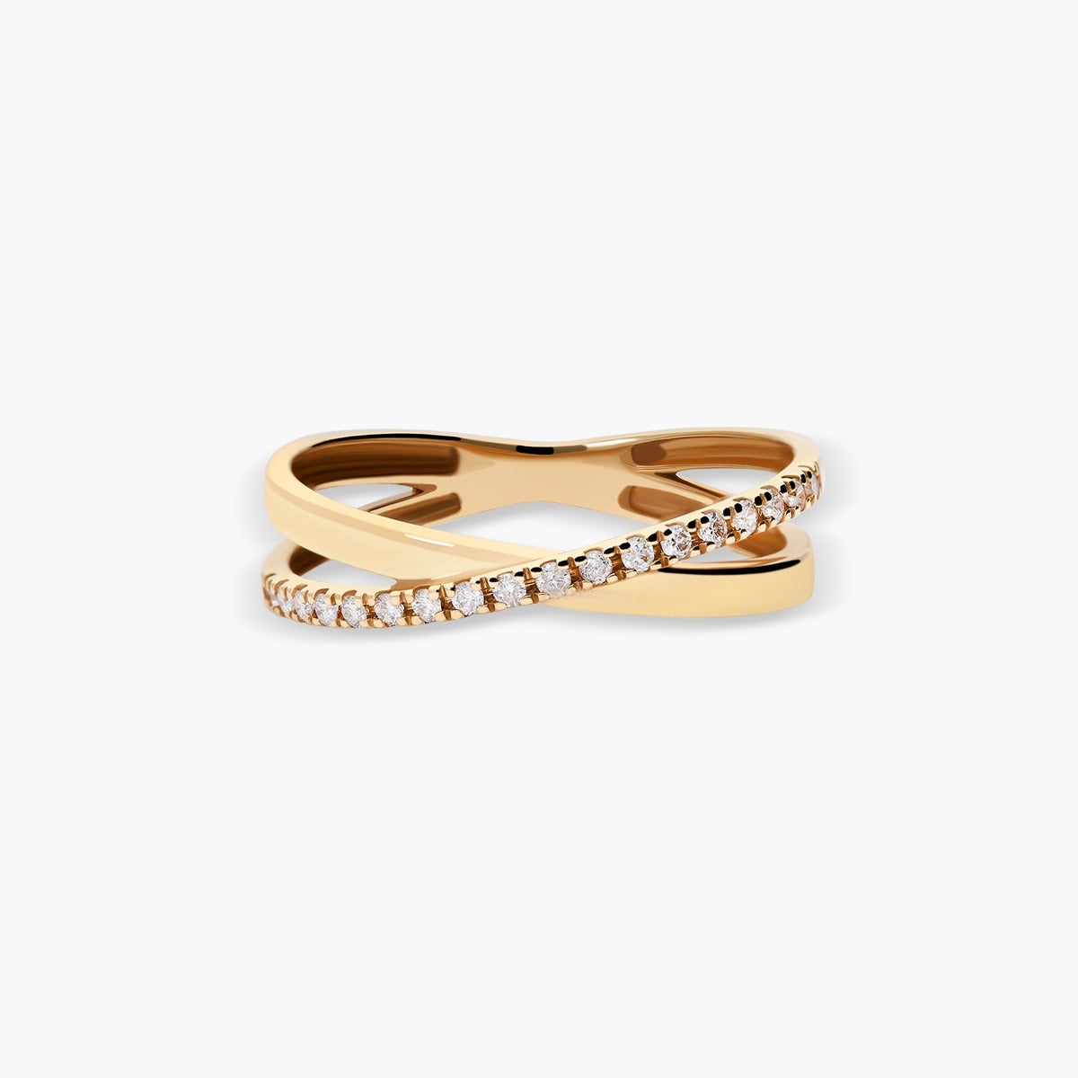 Anillo de oro 18K diamante natural 0.144 ct. 