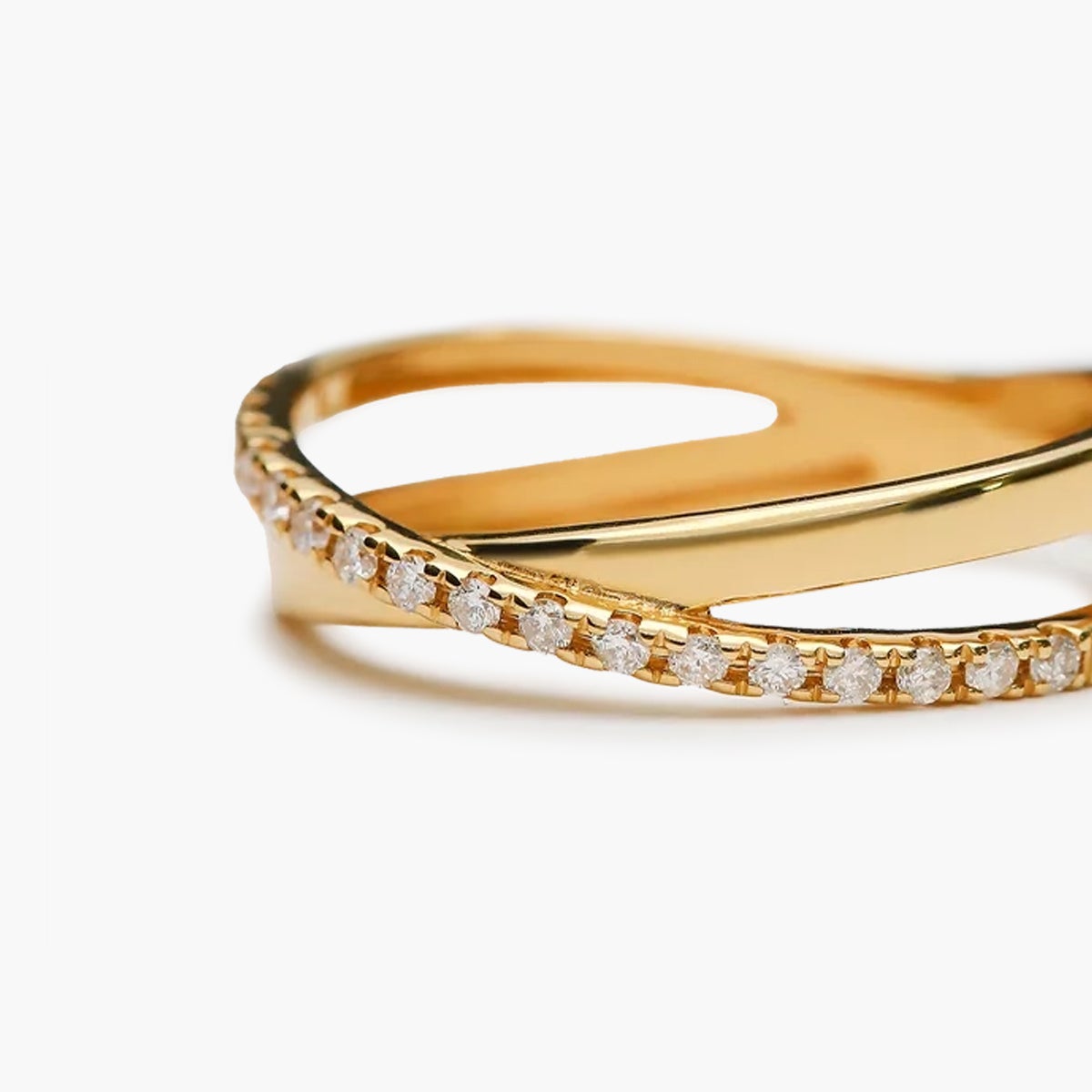 Anillo de oro 18K diamante natural 0.144 ct. 