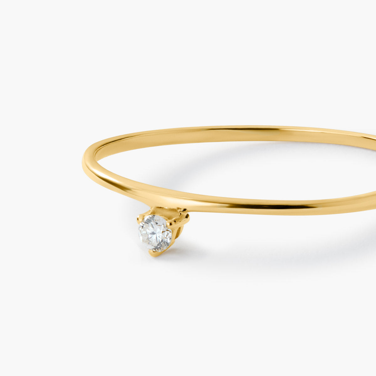 Anillo de oro 18K diamante natural 0.04 ct. 