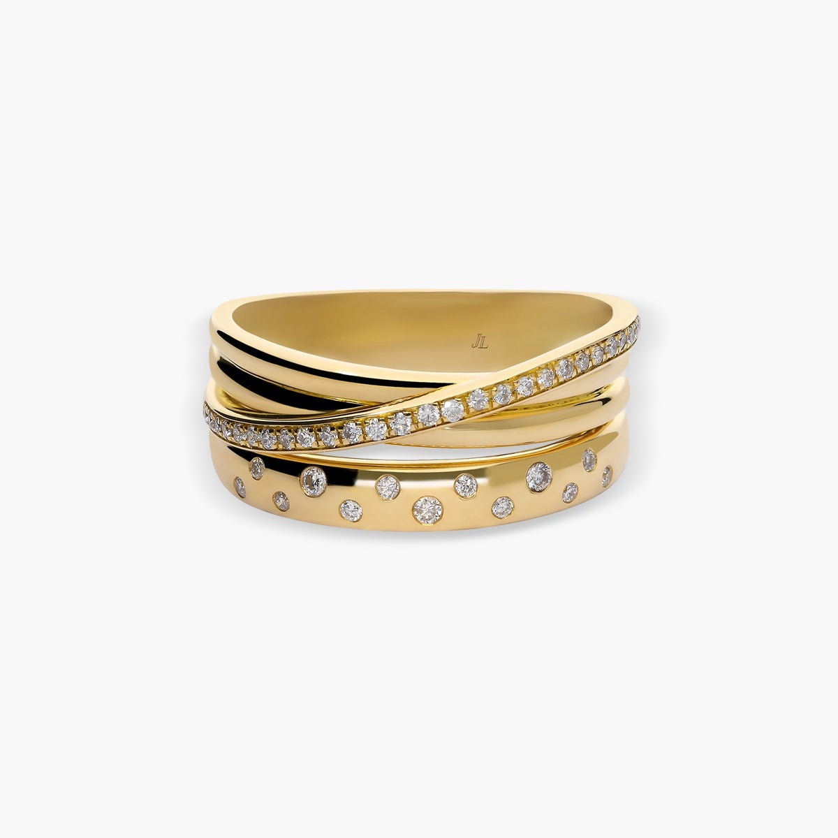 Anillo de oro 18K diamante natural 0.18 ct. 