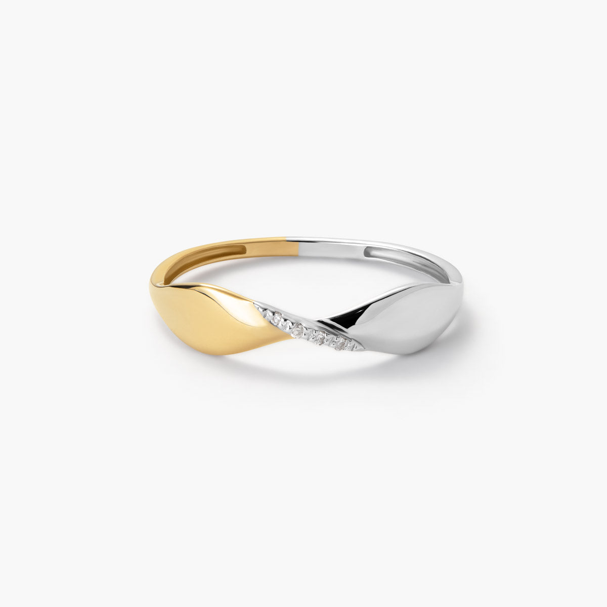 Anillo de oro 18K diamante natural 0.016 ct. 