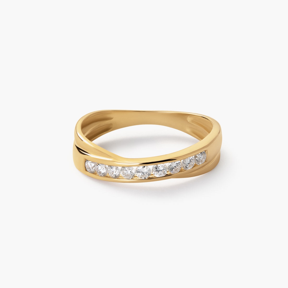 Anillo de oro 18K diamante natural 0.315 ct. 