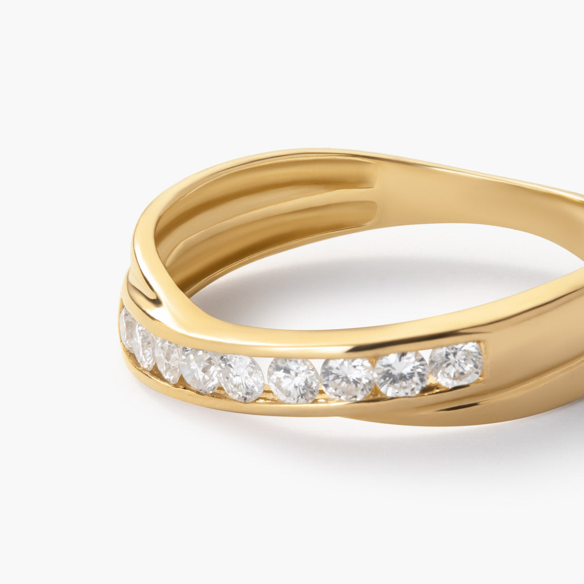 Anillo de oro 18K diamante natural 0.315 ct. 
