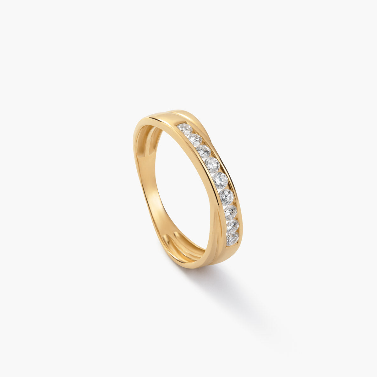 Anillo de oro 18K diamante natural 0.315 ct. 