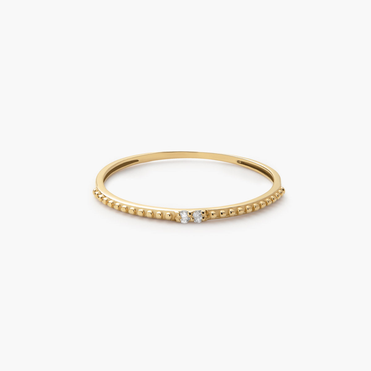 Anillo de oro 18K diamante natural 0.016 ct. 