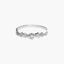 Anillo de oro blanco 18K diamante natural 0.077 ct.