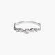 Anillo de oro blanco 18K diamante natural 0.077 ct.