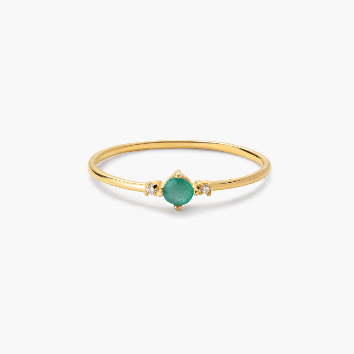 Anillo de oro 18K diamante natural 0.016 ct. RAINFOREST