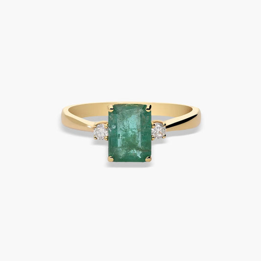 Anillo de oro 18K diamante natural 0.1 ct. PALACE