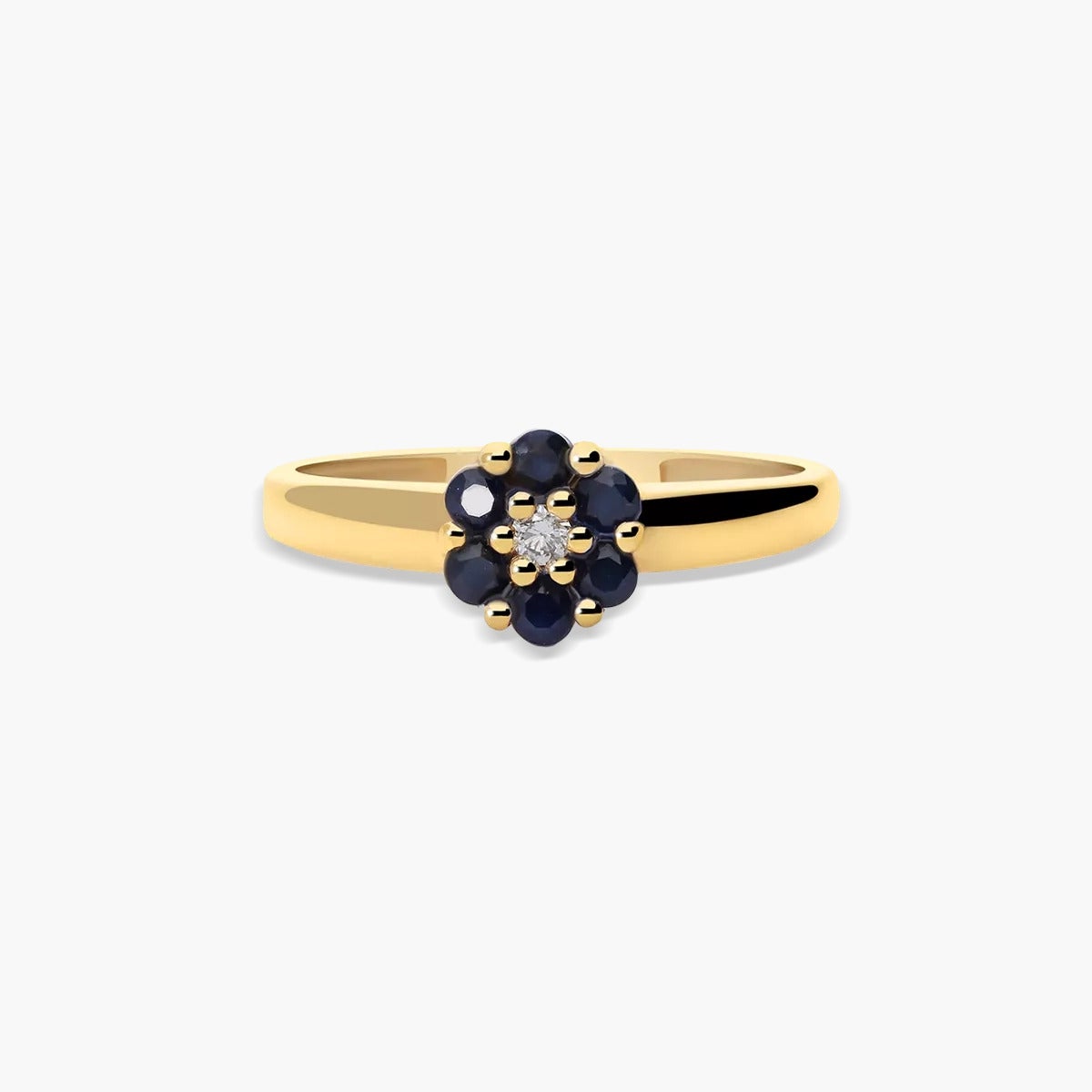 Anillo de oro 18K diamante natural 0.035 ct. BLOSSOM