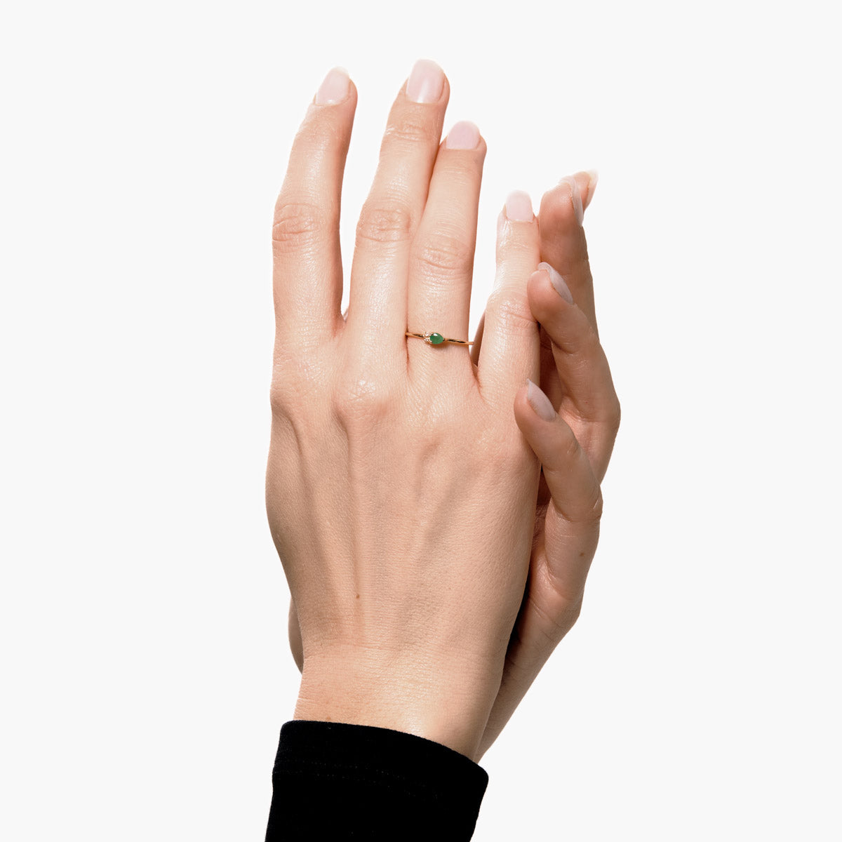 Anillo de oro 18K diamante natural 0.016 ct. RAINFOREST