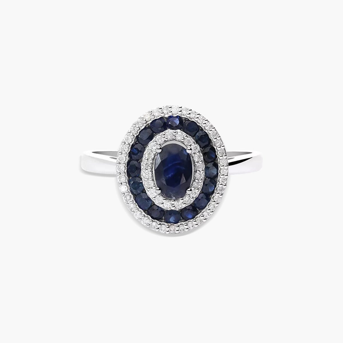 Anillo de oro blanco 18K diamante natural 0.28 ct. SHAHBANU