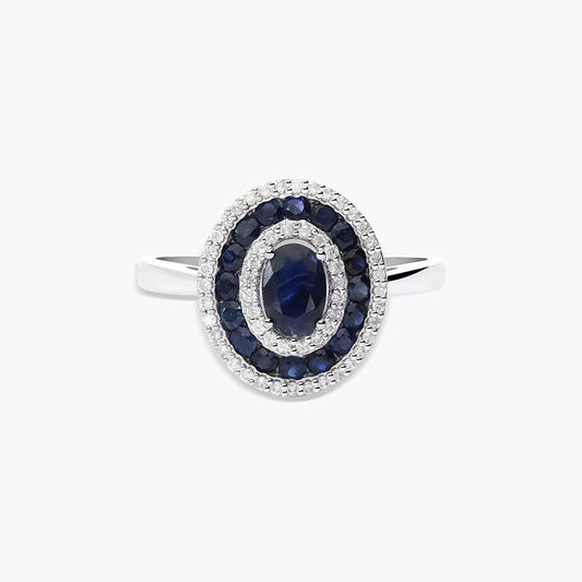 Anillo de oro blanco 18K diamante natural 0.28 ct. SHAHBANU