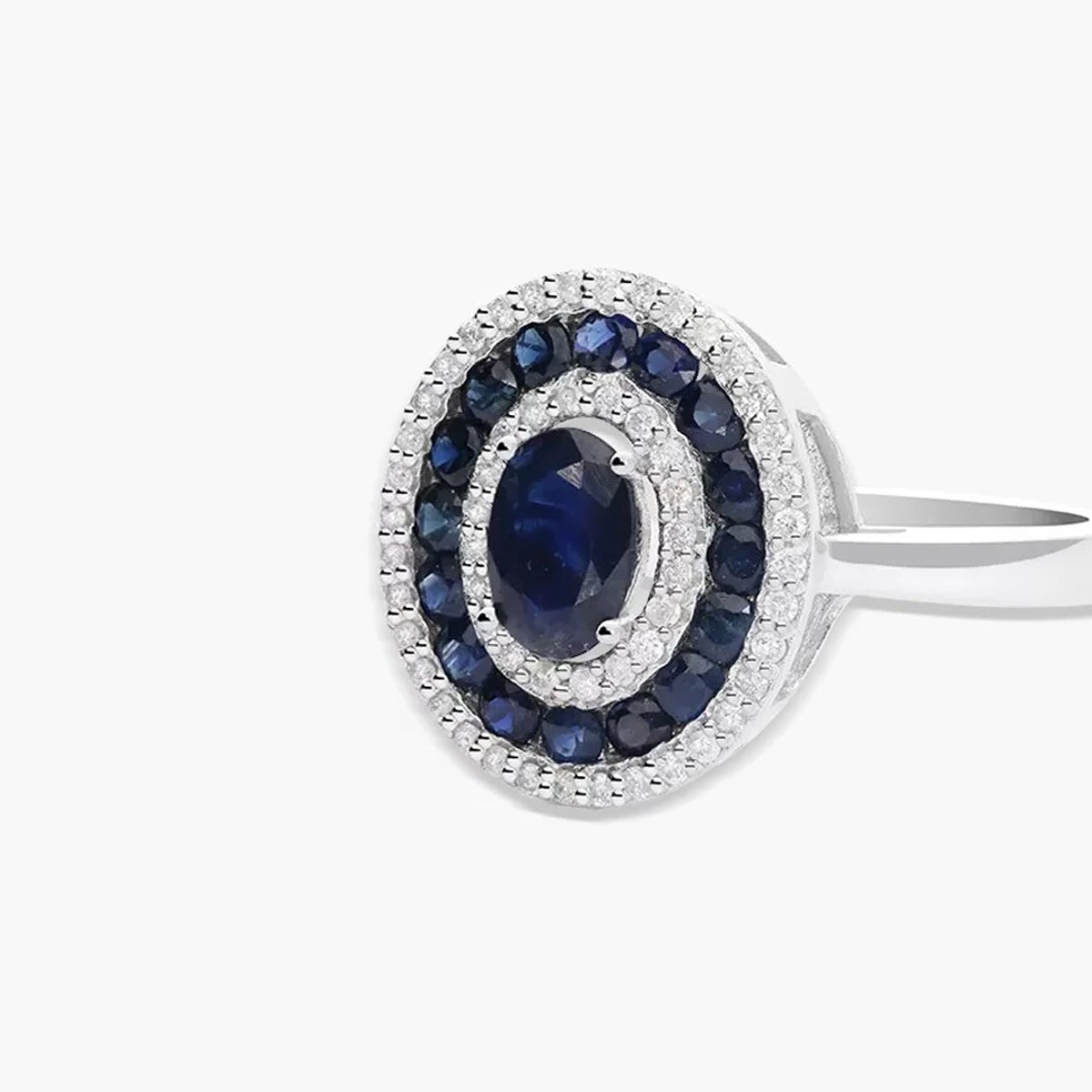 Anillo de oro blanco 18K diamante natural 0.28 ct. SHAHBANU