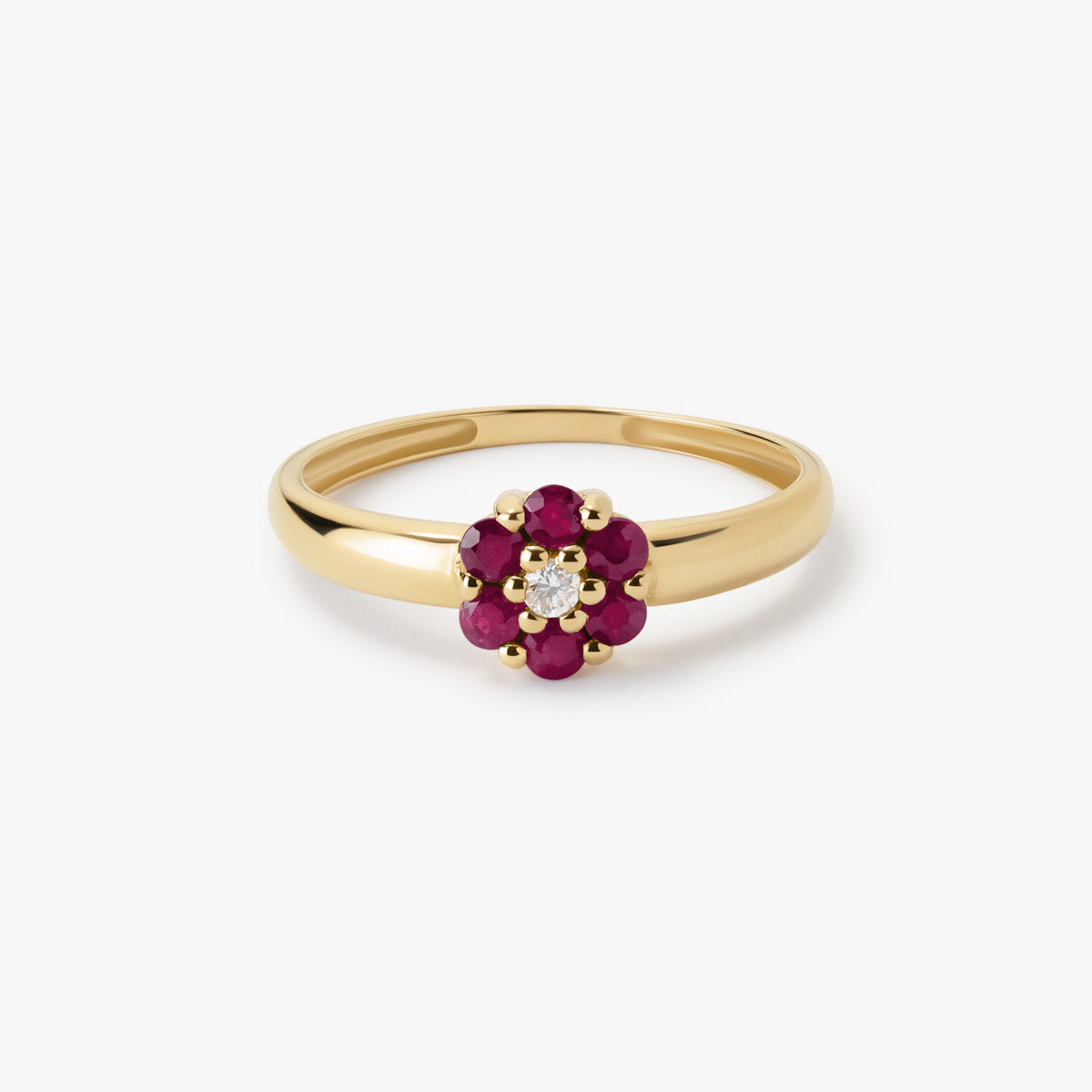 Anillo de oro 18K diamante natural 0.035 ct. BLOSSOM