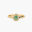 Anillo de oro 18K diamante natural 0.08 ct. ROYAL TEAR