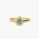 Anillo de oro 18K diamante natural 0.08 ct. ROYAL TEAR