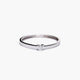 Anillo de oro blanco 18K diamante natural 0.1 ct. MOON