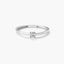 Anillo de oro blanco 18K diamante natural 0.15 ct. MOON