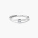 Anillo de oro blanco 18K diamante natural 0.15 ct. MOON