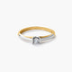 Anillo de oro 18K diamante natural 0.03 ct.