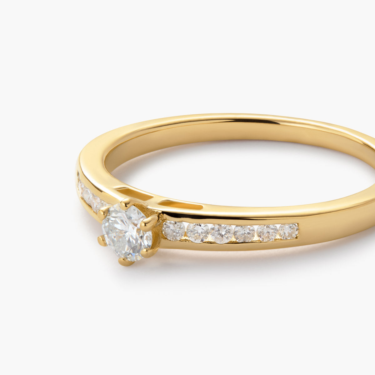 Anillo de oro 18K diamante natural 0.3 ct. COMET