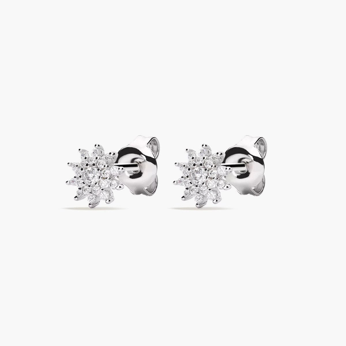 Pendientes de plata 1ª ley circonitas 7 mm
