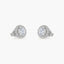 Pendientes redondos de plata 1ª ley circonitas 8 mm