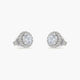 Pendientes redondos de plata 1ª ley circonitas 8 mm