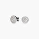 Pendientes redondos de plata 1ª ley circonitas 11 mm