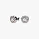 Pendientes redondos de plata 1ª ley circonitas 6 mm