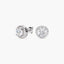 Pendientes redondos de plata 1ª ley circonitas 10 mm