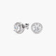 Pendientes redondos de plata 1ª ley circonitas 10 mm