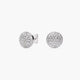 Pendientes redondos de plata 1ª ley circonitas 10 mm
