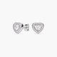 Pendientes corazón de plata 1ª ley circonitas 8 mm