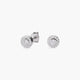 Pendientes redondos de plata 1ª ley circonitas 6 mm