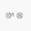 Pendientes redondos de plata 1ª ley circonitas 9 mm
