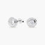 Pendientes redondos de plata 1ª ley circonitas 9 mm