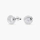 Pendientes redondos de plata 1ª ley circonitas 9 mm