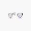 Pendientes corazón de plata 1ª ley circonitas 9 mm