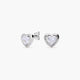 Pendientes corazón de plata 1ª ley circonitas 9 mm